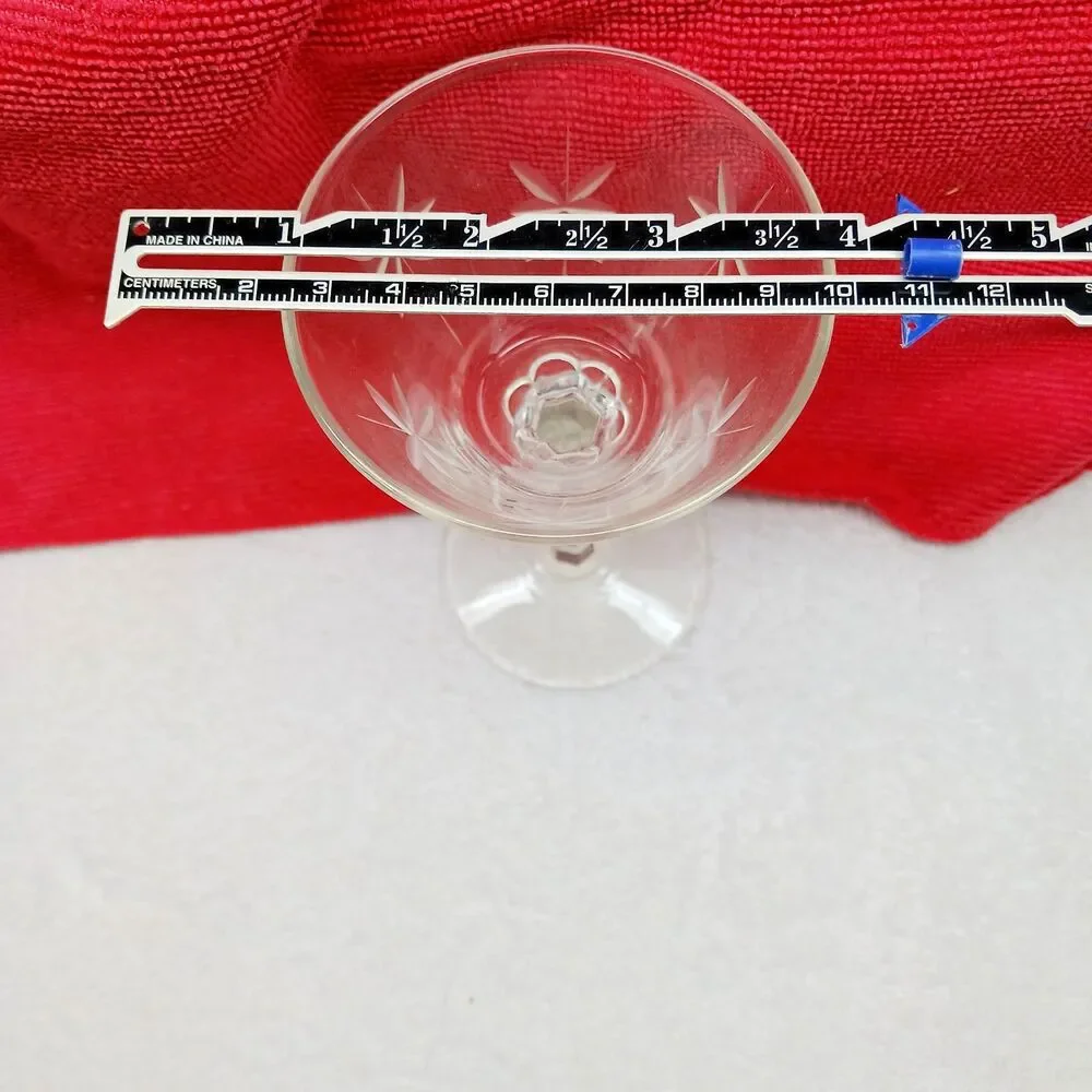 Stemmed Cocktail Glass  { Candlelight by Libbey } Vintage 1930 {star Cut }